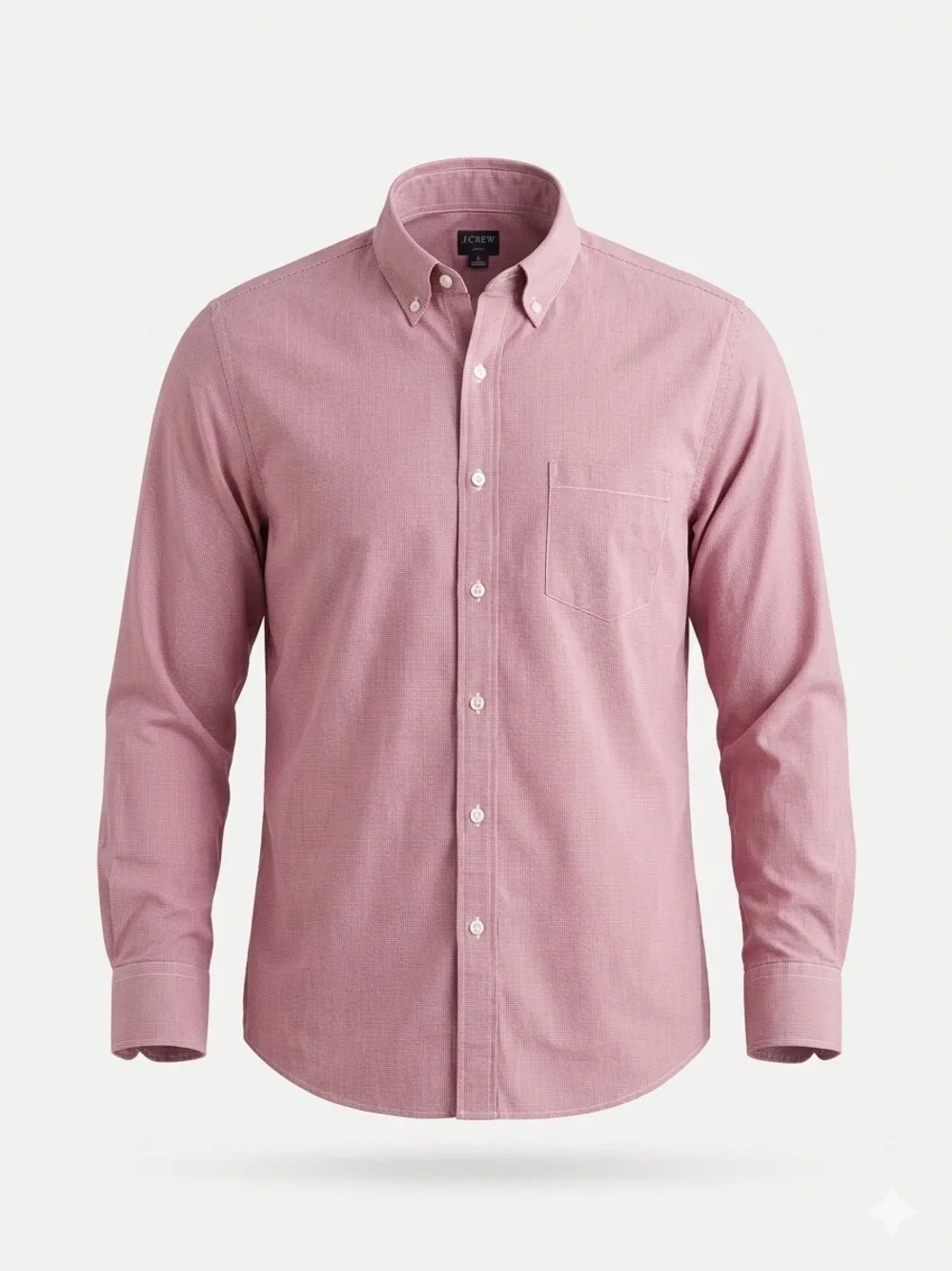 J. Crew Men's Pink Long-Sleeve Button-Down Shirt